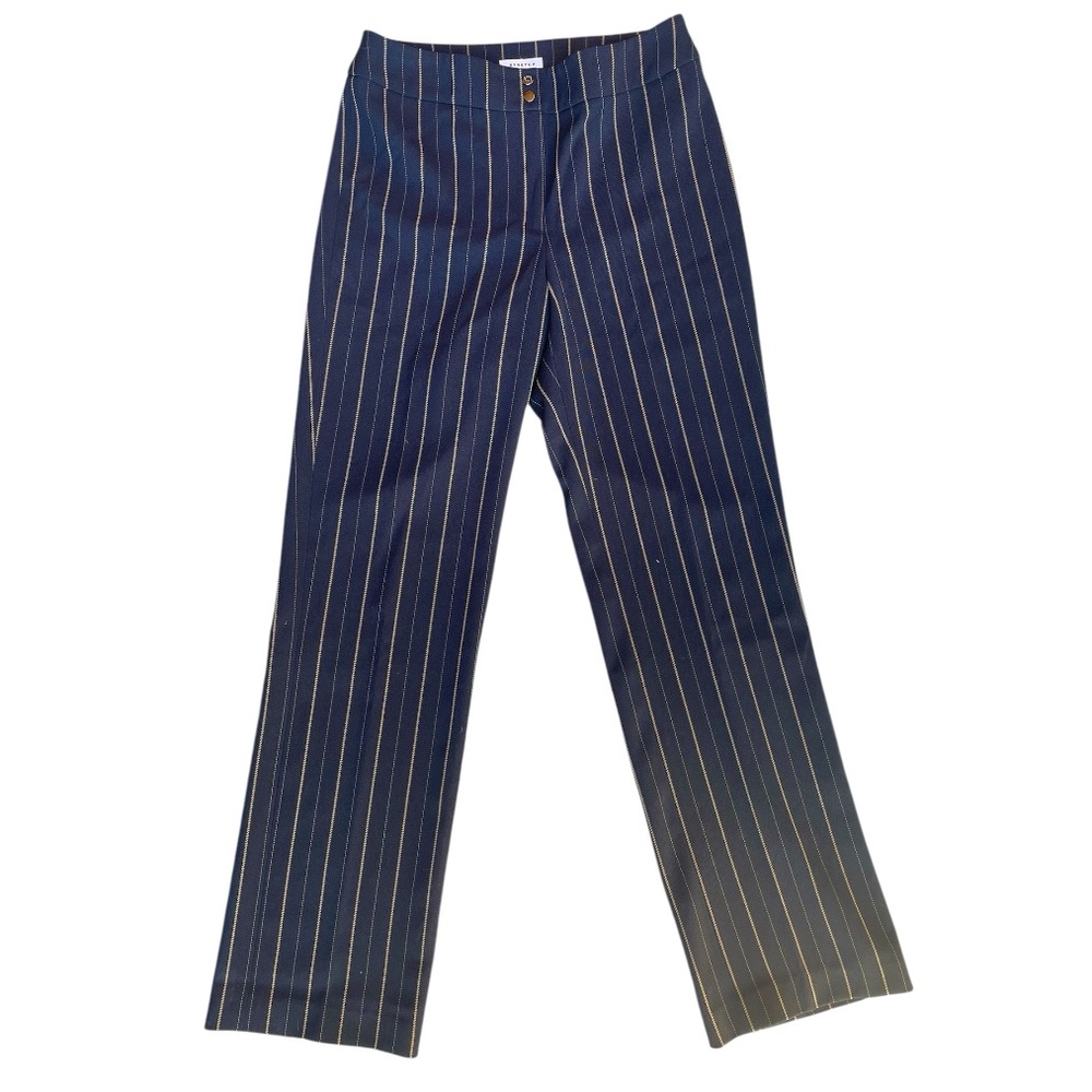 Jones New York Sport Woman’s Stretch Black Striped Pants Size 4